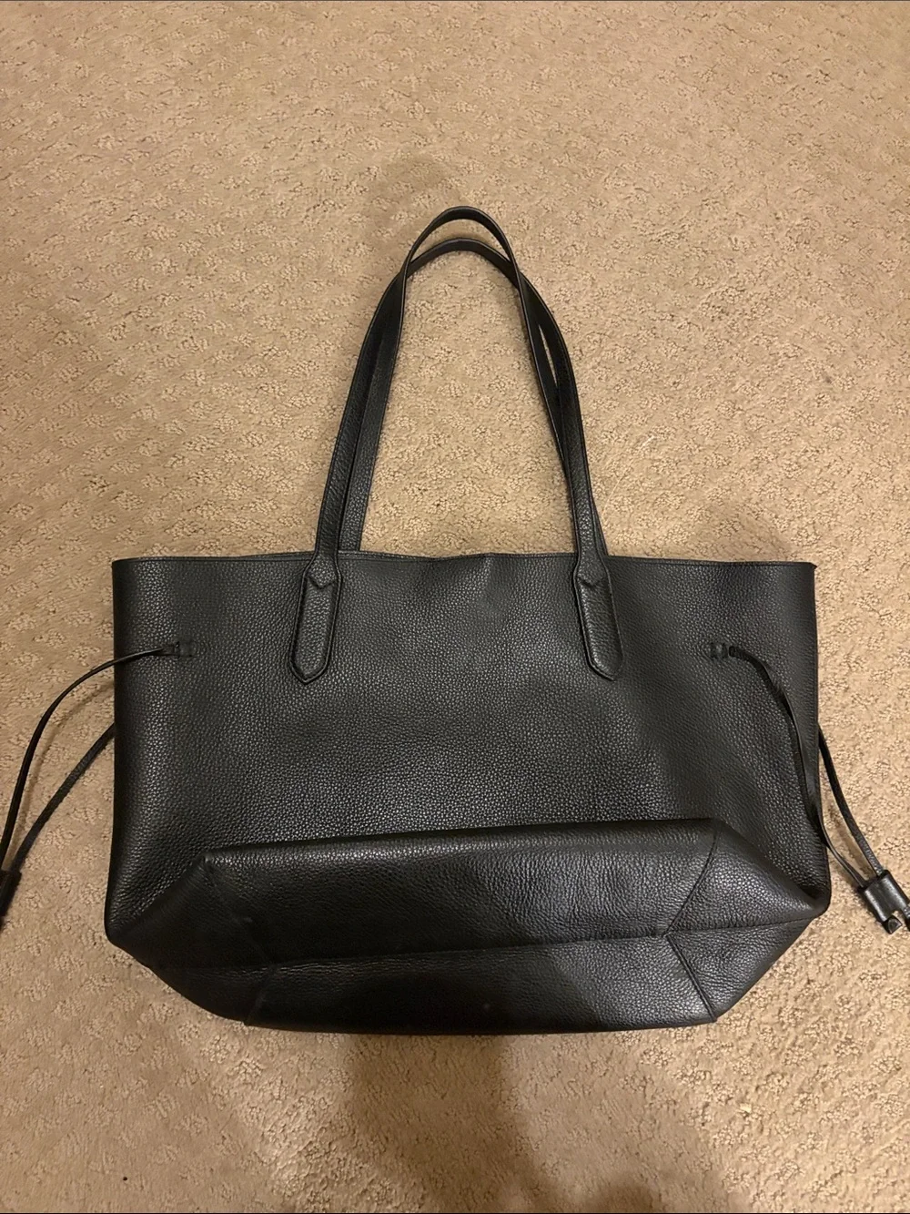 Banana Republic Black Pebbled Leather Tote